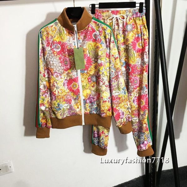women's two piece pants style fashion autumn sports suit clothes 2 outfits flower print long sleeve zipper jacket+elastic casual set, White
women's two piece pants style fashion autumn sports suit clothes 2 outfits flower print long sleeve zipper jacket+elastic casual set, White