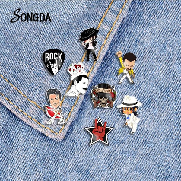 pins, brooches famous rock singer theme acrylic lapel pin cartoon figuers epoxy butterfly clasp handmade resin gift for music fans, Gray 
pins, brooches famous rock singer theme acrylic lapel pin cartoon figuers epoxy butterfly clasp handmade resin gift for music fans, Gray