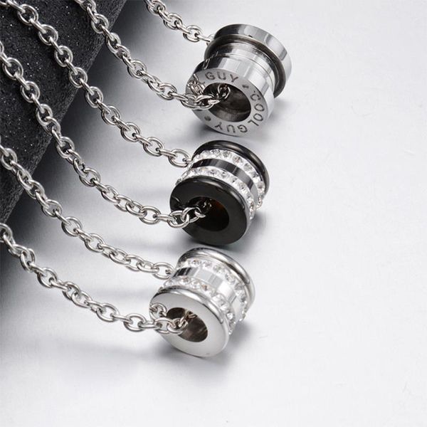 pendant necklaces necklace for women round zircon stainless steel o chain fashion mens black jewelry accessories, Silver
pendant necklaces necklace for women round zircon stainless steel o chain fashion mens black jewelry accessories, Silver