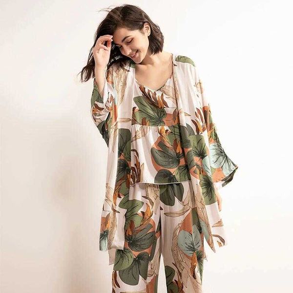 women's sleep lounge spring fall new ladies pajamas set cartoon banana leaves printed women comfort loose homewear large size femme sle
women's sleep lounge spring fall new ladies pajamas set cartoon banana leaves printed women comfort loose homewear large size femme sle