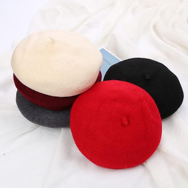 berets women bonnet caps hats solid color wool felt winter outdoor french beret lady girl's slouchy hat beanie, Blue;gray
berets women bonnet caps hats solid color wool felt winter outdoor french beret lady girl's slouchy hat beanie, Blue;gray