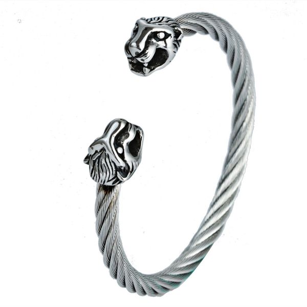 design jewelry new hand decorated stainless braided wire animal titanium steel cheetah silk thread leopard bracelet, White
design jewelry new hand decorated stainless braided wire animal titanium steel cheetah silk thread leopard bracelet, White