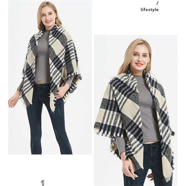 scarves 2021 large square double-sided color grid lattice thicken bib big shawl keep warm scarf bandana foulard femme hijab women, Blue;gray
scarves 2021 large square double-sided color grid lattice thicken bib big shawl keep warm scarf bandana foulard femme hijab women, Blue;gray