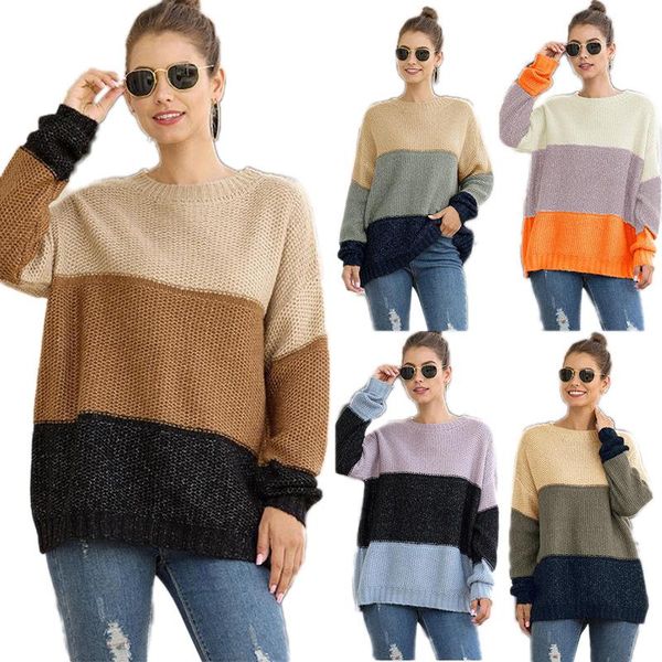 women's sweaters pullovers women o neck long sleeve patchwork female jumper autumn winter fashion basic soft knitted warm clothes, White;black
women's sweaters pullovers women o neck long sleeve patchwork female jumper autumn winter fashion basic soft knitted warm clothes, White;black