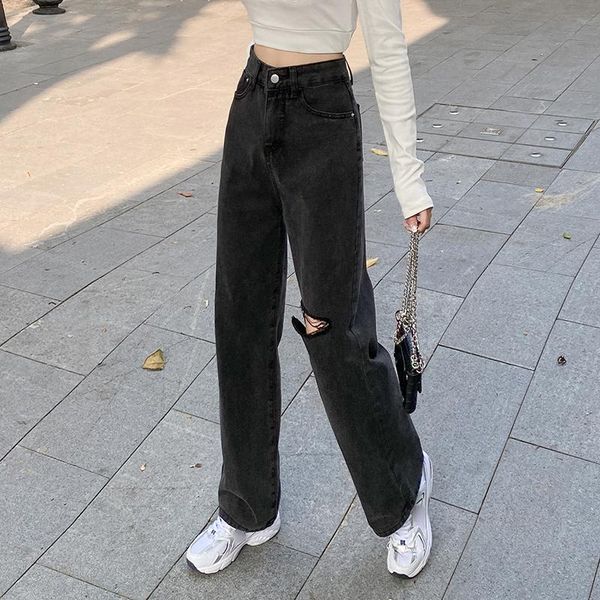 women's jeans retro high waist ripped tassel full length plus size harajuku wide-leg clothes pants streetwear denim trousers y2k, Blue
women's jeans retro high waist ripped tassel full length plus size harajuku wide-leg clothes pants streetwear denim trousers y2k, Blue