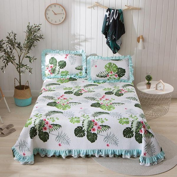 bedding sets european and american quilted bed cover home textile technology fresh flower leaf three-piece bedcover
bedding sets european and american quilted bed cover home textile technology fresh flower leaf three-piece bedcover