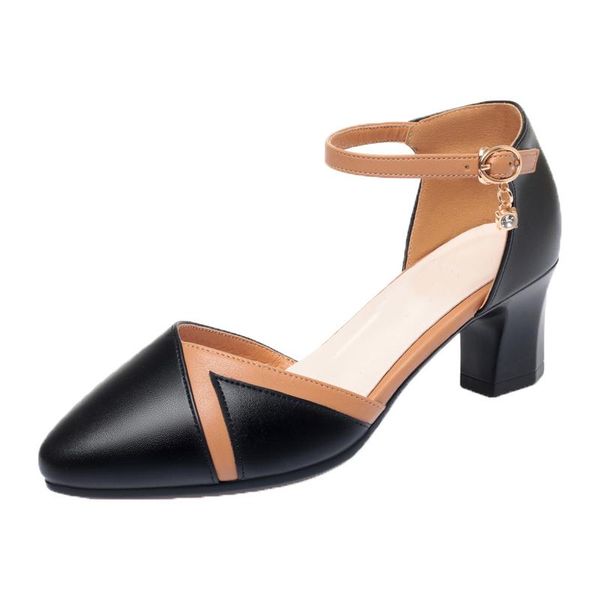 sandals 2021 summer fashion color matching baotou women's temperament square root shoes, Black
sandals 2021 summer fashion color matching baotou women's temperament square root shoes, Black
