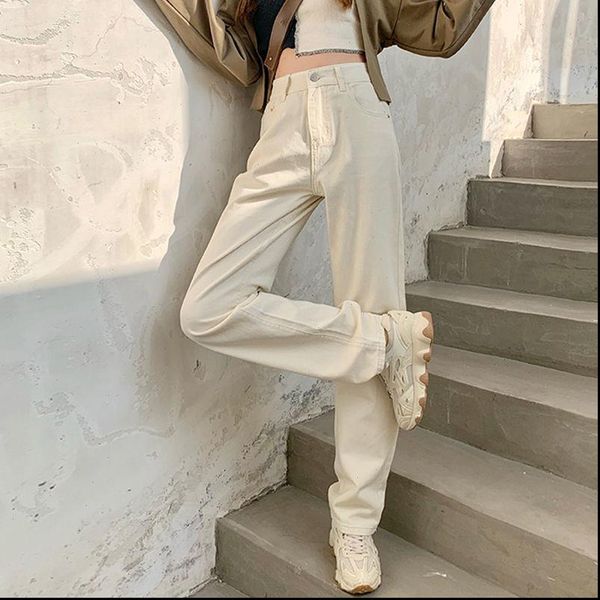 spring women jeans straight trousers vintage high waist all match loose denim pants retro loose trousers full length jeans, Black;white
spring women jeans straight trousers vintage high waist all match loose denim pants retro loose trousers full length jeans, Black;white