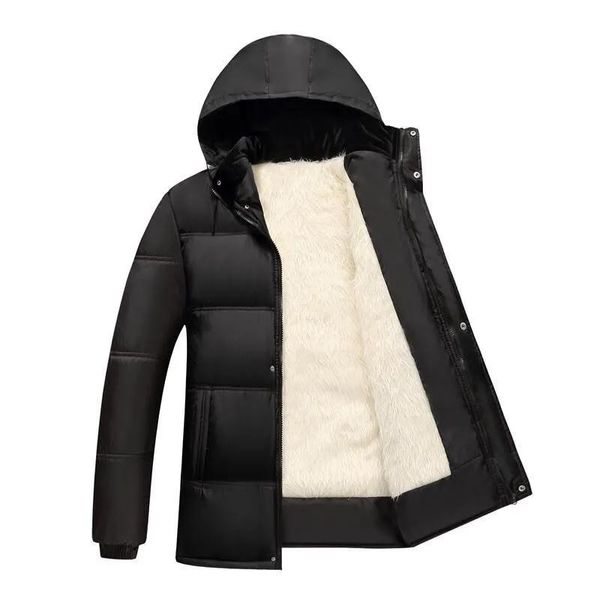 men's down & parkas jacket winter thickening plus velvet warm cotton casual mid-length padded, Black
men's down & parkas jacket winter thickening plus velvet warm cotton casual mid-length padded, Black