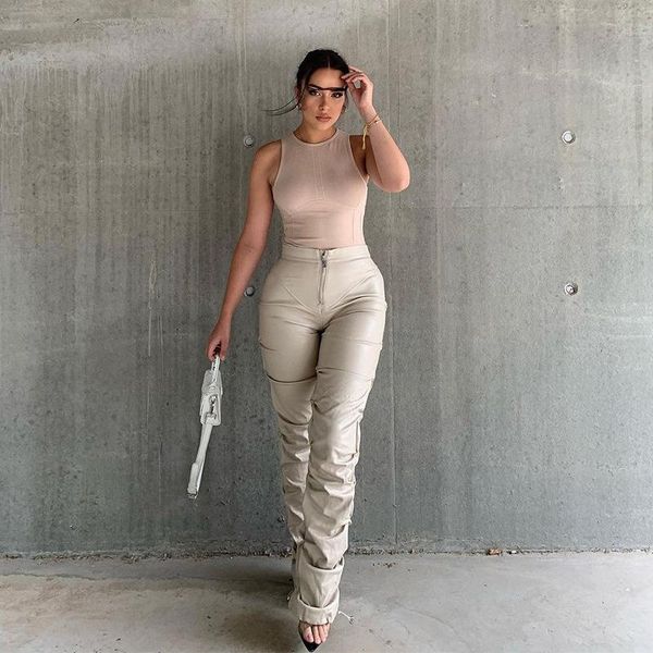women's pants & capris style elegant high waist bag hip fashion street wear casual footwear imitation leather trousers, Black;white
women's pants & capris style elegant high waist bag hip fashion street wear casual footwear imitation leather trousers, Black;white