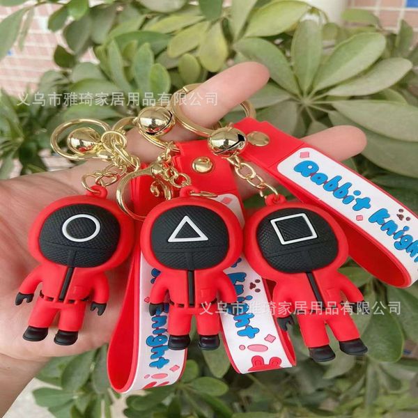 designer squid game key chain animation wood man ponkan candy pvc key chain, Slivery;golden 
designer squid game key chain animation wood man ponkan candy pvc key chain, Slivery;golden