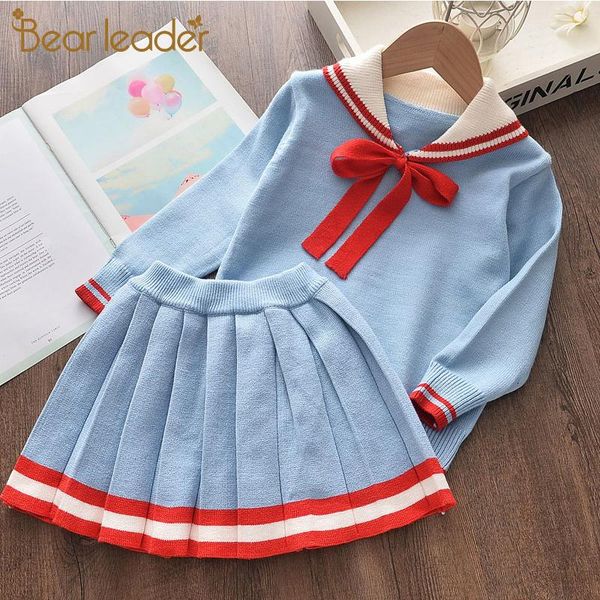 bear leader girls clothes kid autumn winter set cute bow sweater with pleated skirt 2pcs baby costumes kid girl outfits 2-6y, White
bear leader girls clothes kid autumn winter set cute bow sweater with pleated skirt 2pcs baby costumes kid girl outfits 2-6y, White