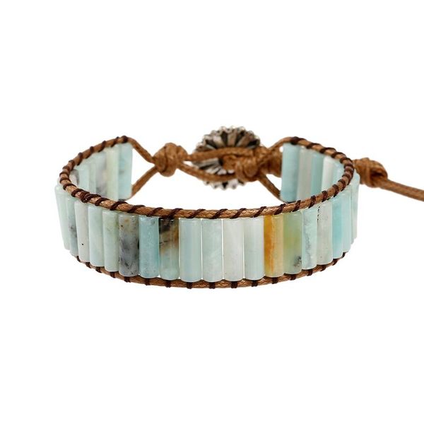 tennis simple women 1 wrap amazonite tube bead stone bracelet jewelry drop, Golden;silver
tennis simple women 1 wrap amazonite tube bead stone bracelet jewelry drop, Golden;silver