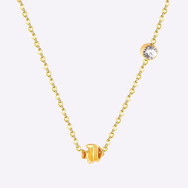 chains luxukisskids small yellow blue fish pendant necklace stainless steel for women fashion animal jewellry choker, Silver
chains luxukisskids small yellow blue fish pendant necklace stainless steel for women fashion animal jewellry choker, Silver