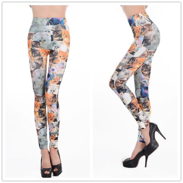 women's leggings seamless print cute kitten pants women fashion fitness stacked, Black
women's leggings seamless print cute kitten pants women fashion fitness stacked, Black