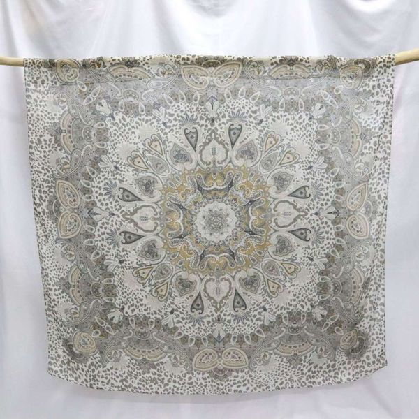 women's square classic cashew cotton hemp handkerchief versatile geometric dark scarf in spring, summer and autumn, Blue;gray
women's square classic cashew cotton hemp handkerchief versatile geometric dark scarf in spring, summer and autumn, Blue;gray