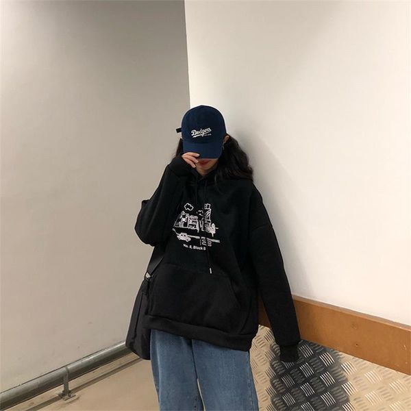women's hoodies & sweatshirts cartoon loose print plus velvet sweatshirt japanese harajuku ulzzang female korean kawaii clothing for wo, Black
women's hoodies & sweatshirts cartoon loose print plus velvet sweatshirt japanese harajuku ulzzang female korean kawaii clothing for wo, Black