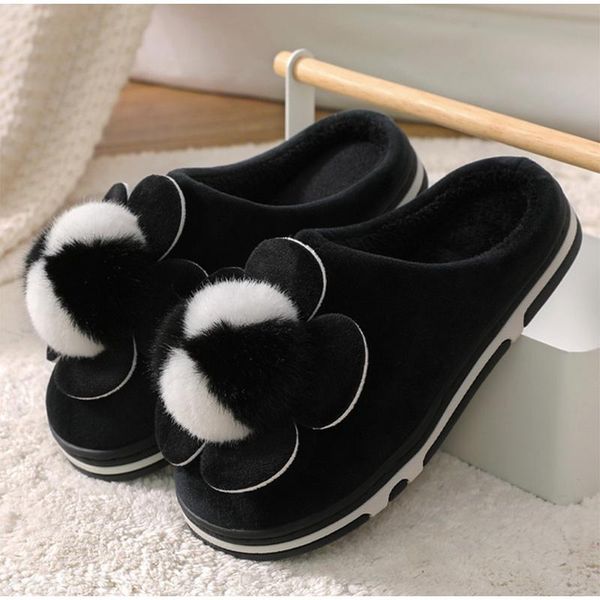 slippers winter woman non-slip warm female fashion ladies home shoes women plush cute flower flock footwear casual, Black
slippers winter woman non-slip warm female fashion ladies home shoes women plush cute flower flock footwear casual, Black