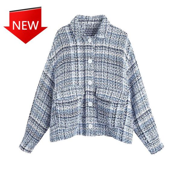 women's jackets jacket coat vintage long sleeve button-up female outerwear chic overshirt women 2021 fashion with pocket tweed, Black;brown
women's jackets jacket coat vintage long sleeve button-up female outerwear chic overshirt women 2021 fashion with pocket tweed, Black;brown