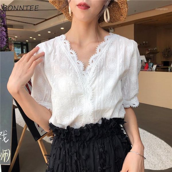 shirts women all-match korean style hollow out solid v-neck puff sleeve female loose trendy womens blouses girls women's, White
shirts women all-match korean style hollow out solid v-neck puff sleeve female loose trendy womens blouses girls women's, White