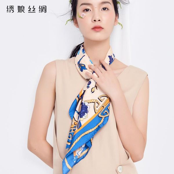 scarves honey language floral silk kerchief female scarves, mulberry scarf shawl in spring and summer 90 thin joker, Blue;gray
scarves honey language floral silk kerchief female scarves, mulberry scarf shawl in spring and summer 90 thin joker, Blue;gray