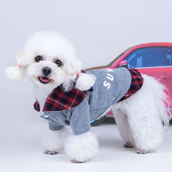 smile pasta autumn and winter new plush cotton padded teddy vip bomei small dog pet cloth