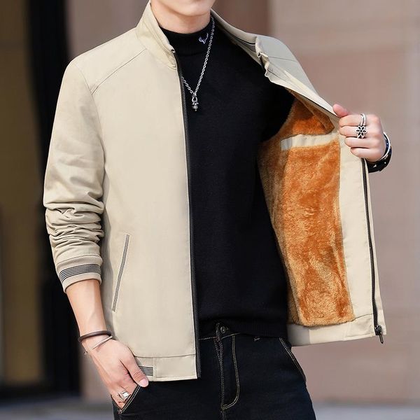 men's jackets autumn winter velvet thick men jacket cotton casual man tooling wool liner warm outerwear long sleeve zipper cashmere coa, Black;brown
men's jackets autumn winter velvet thick men jacket cotton casual man tooling wool liner warm outerwear long sleeve zipper cashmere coa, Black;brown