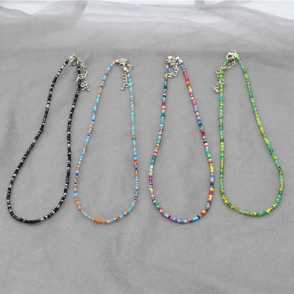 simple seed beads strand choker necklace women string collar charm colorful handmade bohemia collier femme jewelry gift, Silver
simple seed beads strand choker necklace women string collar charm colorful handmade bohemia collier femme jewelry gift, Silver