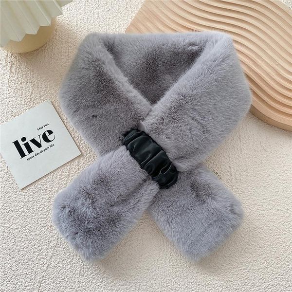 scarves french designer women leather buckle cross scarf solid color korean warm thick plush neck foulard, Blue;gray
scarves french designer women leather buckle cross scarf solid color korean warm thick plush neck foulard, Blue;gray