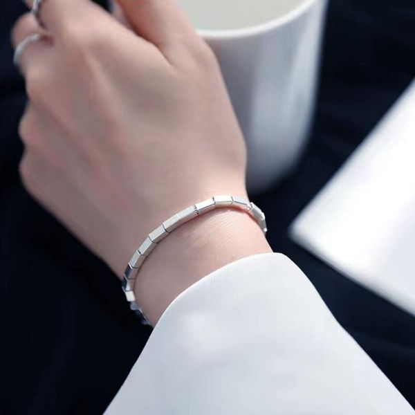 link, chain bracelet for woman luxury niche design sense square women's cold wind high simple personality titanium steel., Black
link, chain bracelet for woman luxury niche design sense square women's cold wind high simple personality titanium steel., Black