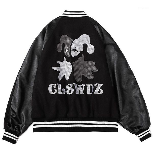 men's jackets 2021 streetwear men hip hop baseball jacket cartoon embroidery patchwork bomber harajuku fashion college varsity coat, Black;brown
men's jackets 2021 streetwear men hip hop baseball jacket cartoon embroidery patchwork bomber harajuku fashion college varsity coat, Black;brown