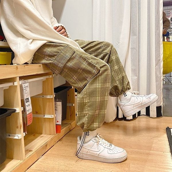 2021 cotton corduroy men's fashion retro casual plaid men streetwear hip-hop straight wide-leg pants mens m-2xl hofw, Black
2021 cotton corduroy men's fashion retro casual plaid men streetwear hip-hop straight wide-leg pants mens m-2xl hofw, Black