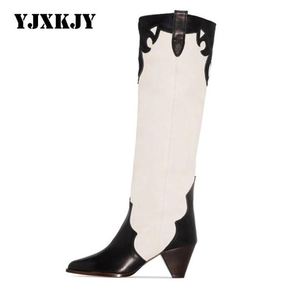 boots yjxkjy women 's knee high real leather thick heel cowboy autumn winter mixed colors knight for ladies, Black
boots yjxkjy women 's knee high real leather thick heel cowboy autumn winter mixed colors knight for ladies, Black
