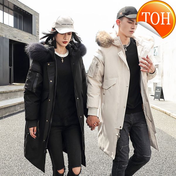 couples down parkas long jacket thicken windbreaker men hooded warm coat women white duck hight quality winter, Black
couples down parkas long jacket thicken windbreaker men hooded warm coat women white duck hight quality winter, Black