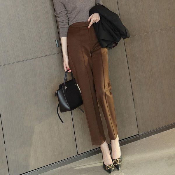 women's pants & capris women 2021 autumn winter solid color casual trousers female hgih waist harem ladies loose warm woolen t898, Black;white
women's pants & capris women 2021 autumn winter solid color casual trousers female hgih waist harem ladies loose warm woolen t898, Black;white