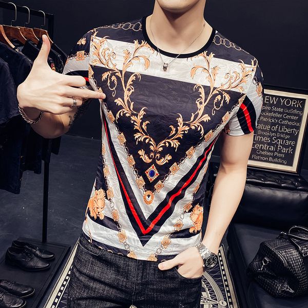 new luxury print t shirt men short sleeve social club outfits 2021 summer casual baroque t-shirt tee streetwear male clothes plsj, White;black
new luxury print t shirt men short sleeve social club outfits 2021 summer casual baroque t-shirt tee streetwear male clothes plsj, White;black