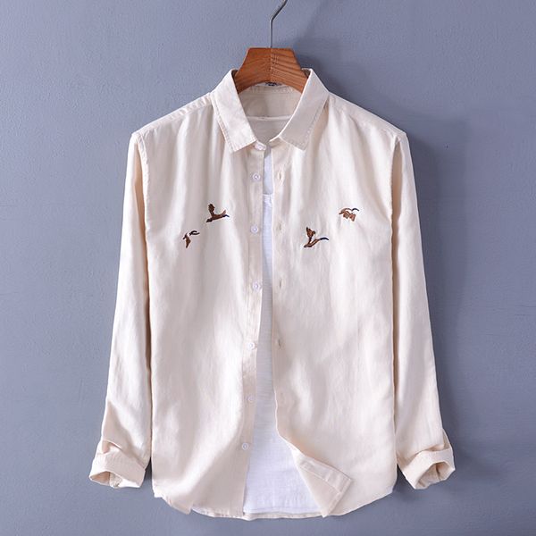 2021 new bordado novo design camisas manga longa primavera outono dos da marca para os homens masculina camisa de linho e 57v0, White
2021 new bordado novo design camisas manga longa primavera outono dos da marca para os homens masculina camisa de linho e 57v0, White