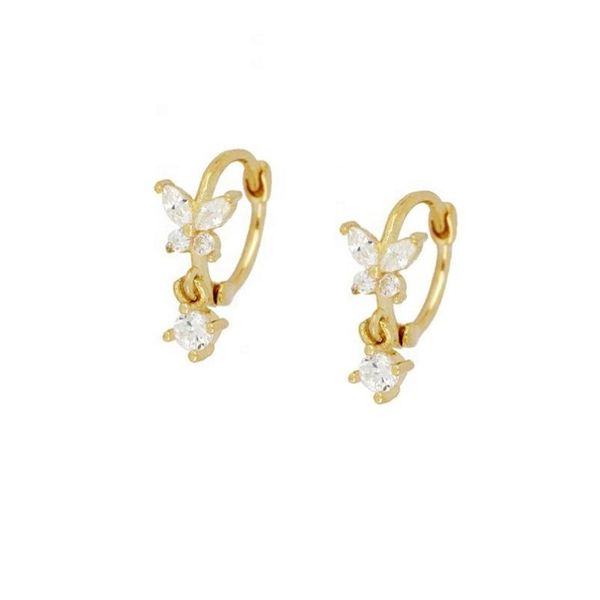 hoop & huggie original brand fashion custom jewelry gold filled 925 sterling silver cz butterfly mini earrings, Golden;silver
hoop & huggie original brand fashion custom jewelry gold filled 925 sterling silver cz butterfly mini earrings, Golden;silver