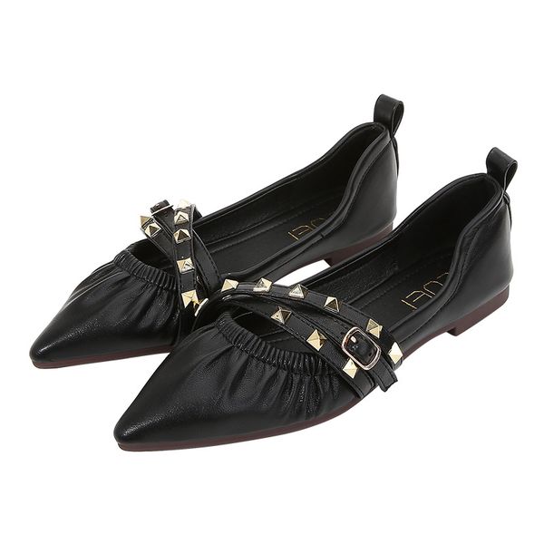2020 large fat wide pointed single shoes womens flat comfortable soft bottom new shallow mouth new small size, Black
2020 large fat wide pointed single shoes womens flat comfortable soft bottom new shallow mouth new small size, Black