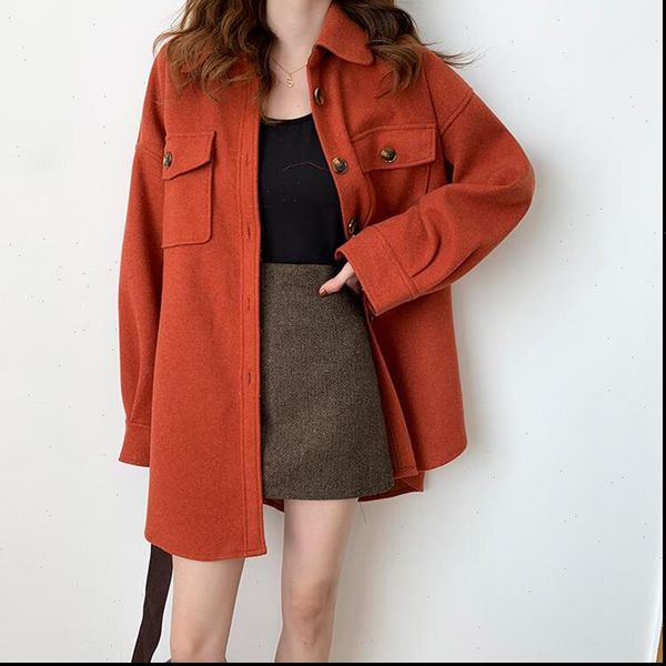 plus size loose wool blends long winter coat turn down collar 2021 korean fashion woolen coats women casual streetwear elegant, Black
plus size loose wool blends long winter coat turn down collar 2021 korean fashion woolen coats women casual streetwear elegant, Black