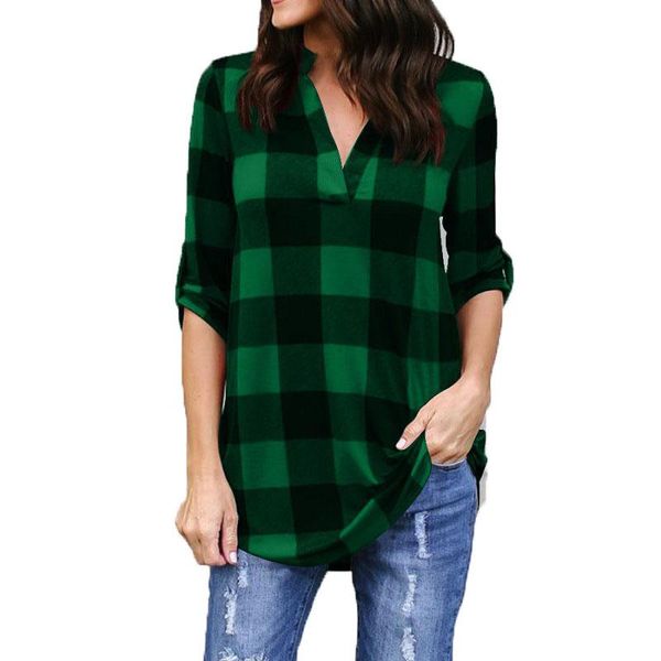 women's blouses & shirts 2021 plaid plus size 5xl check shirt v neck long sleeve vintage female summer autumn loose chemise, White
women's blouses & shirts 2021 plaid plus size 5xl check shirt v neck long sleeve vintage female summer autumn loose chemise, White