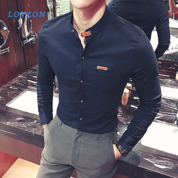 men's casual shirts lovzon fashion brand business long-sleeved quality shirt formal design oversized men solid color, White;black 
men's casual shirts lovzon fashion brand business long-sleeved quality shirt formal design oversized men solid color, White;black
