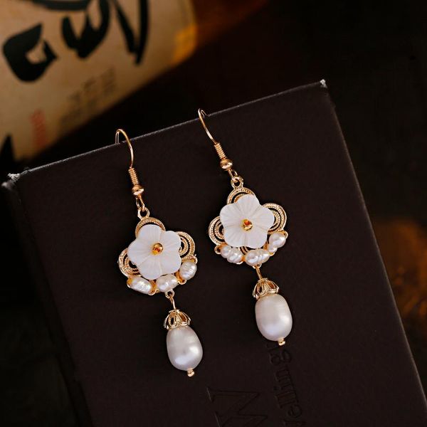 dangle & chandelier white flower earrings for women hanfu pearl shell chinese style earring vintage fashionable ear rings unusual personalit, Silver
dangle & chandelier white flower earrings for women hanfu pearl shell chinese style earring vintage fashionable ear rings unusual personalit, Silver
