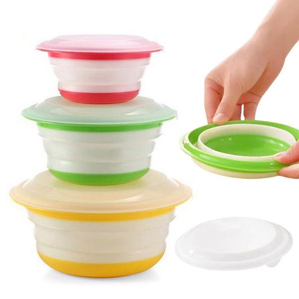 bowls 3pcs/set silicone collapsible with lids grade foldable for water feeding portable travel bowl
bowls 3pcs/set silicone collapsible with lids grade foldable for water feeding portable travel bowl