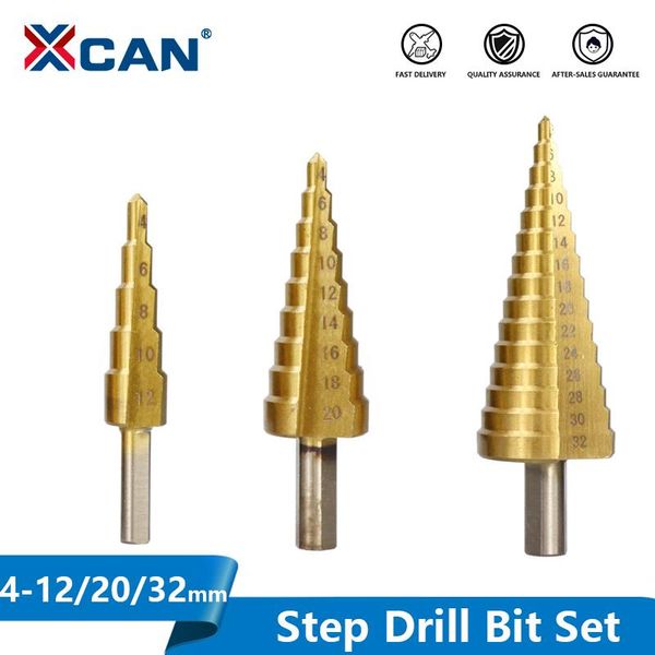 professional drill bits xcan step bit 3pcs 4-12/20/32mm hss steel pagoda shape core cone
professional drill bits xcan step bit 3pcs 4-12/20/32mm hss steel pagoda shape core cone
