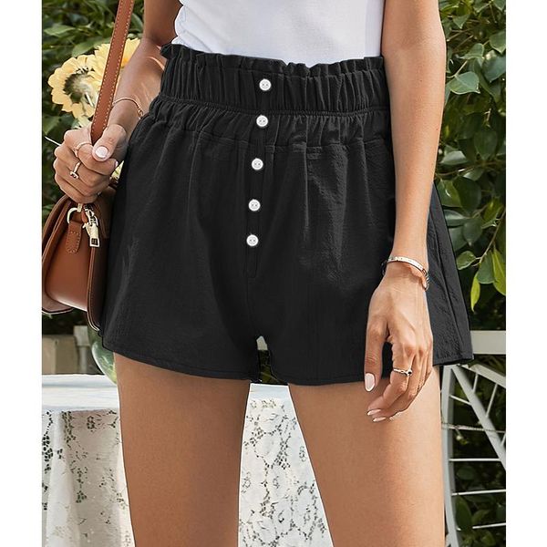 women's shorts fashion women high waist summer casual solid color beach loose a-line wide leg elegant botton all-match simple ladies, White;black
women's shorts fashion women high waist summer casual solid color beach loose a-line wide leg elegant botton all-match simple ladies, White;black