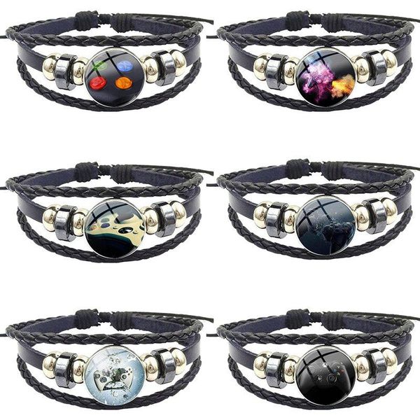 charm bracelets for women jewellery retro style jewelry with plated glass cabochon black leather bracelet bangle game controller, Golden;silver
charm bracelets for women jewellery retro style jewelry with plated glass cabochon black leather bracelet bangle game controller, Golden;silver