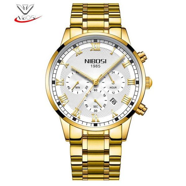 wristwatches nibosi mens fashion analog quartz gold watch luxury men steel band chronograph waterproof watches relogio masculino 2339, Slivery;brown
wristwatches nibosi mens fashion analog quartz gold watch luxury men steel band chronograph waterproof watches relogio masculino 2339, Slivery;brown