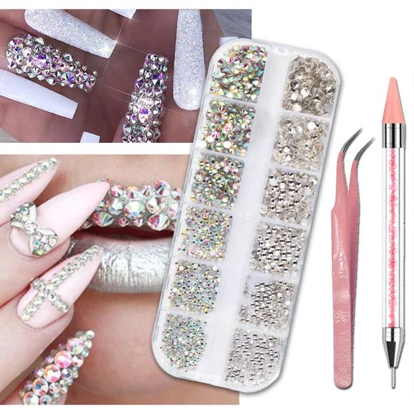 nail art decorations jewelry set flat bottom diamond symphony ab color shaped rhinestone decoration glass box nails, Silver;gold
nail art decorations jewelry set flat bottom diamond symphony ab color shaped rhinestone decoration glass box nails, Silver;gold