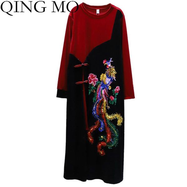 casual dresses qing mo animal embroidery women dress 2021 autumn winter patchwork long sleeve pullover knee-length red qyf205a, Black;gray
casual dresses qing mo animal embroidery women dress 2021 autumn winter patchwork long sleeve pullover knee-length red qyf205a, Black;gray